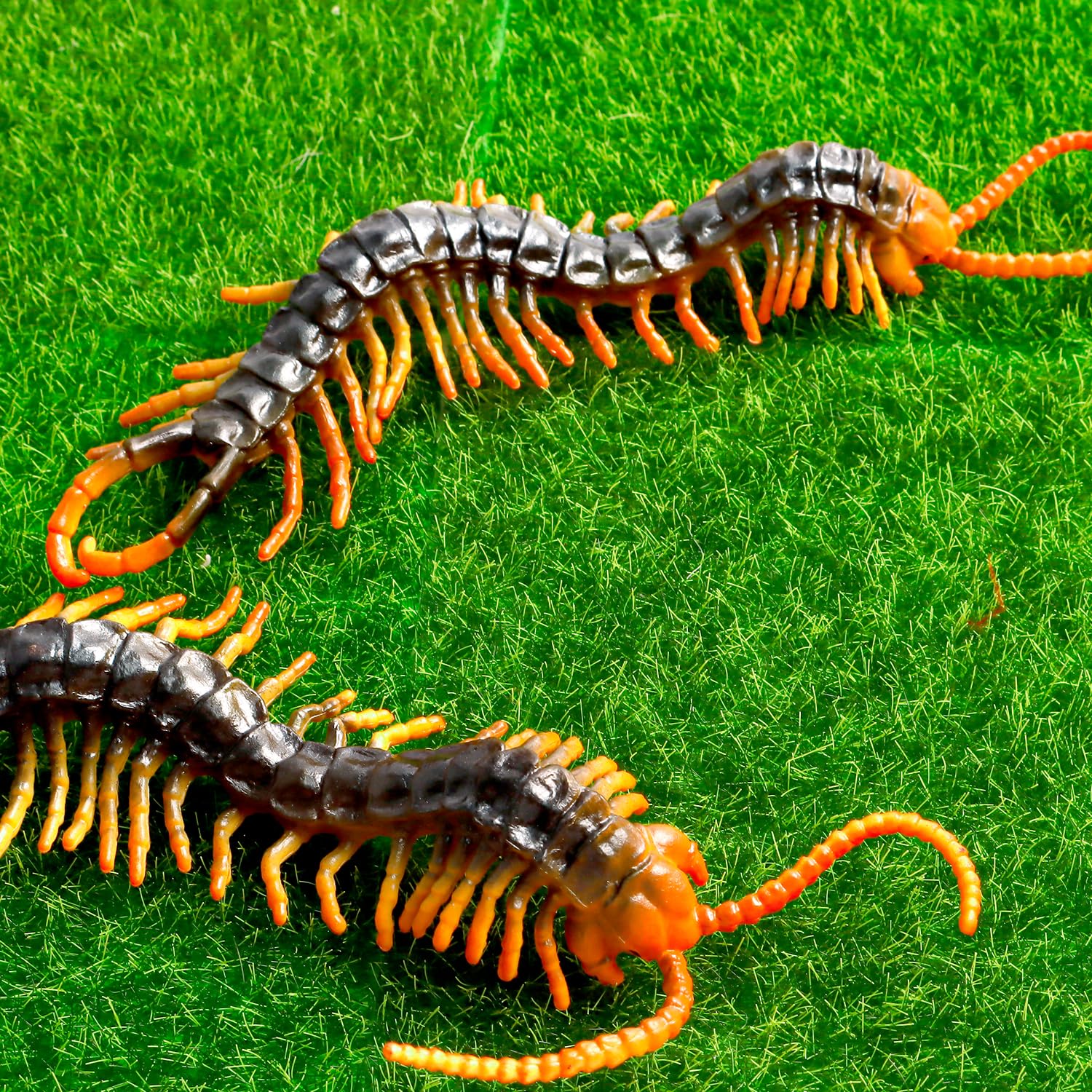2 Pcs Miniature Centipede Figurine Plastic Centipede Mini
